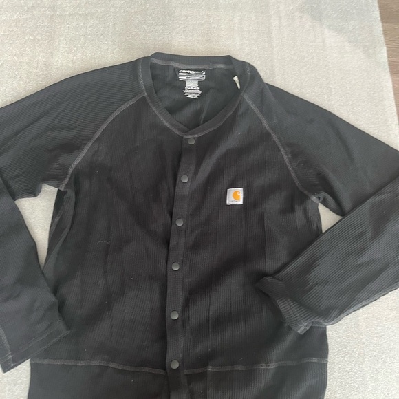 [L]Carhartt Black Men’ Waffle Knit Jumpsuit Base Layer NWOT - Picture 3 of 11